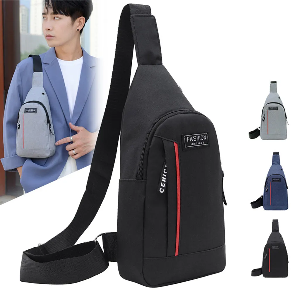 Fashion Men's Travel Bag Chest Bag Large Capacity Backpacks Men's Bags With Earphone Slot