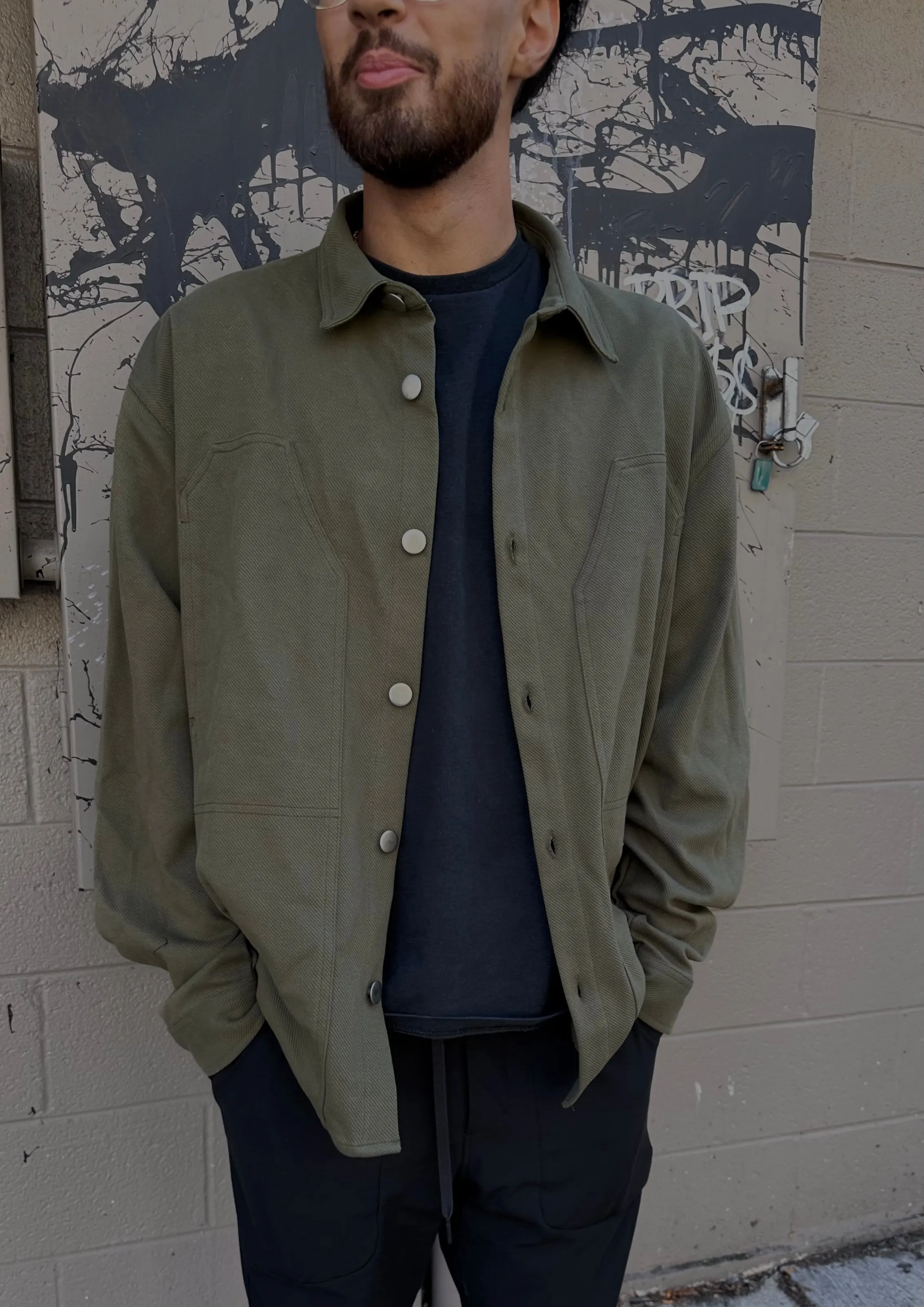 Forest Green Button Up