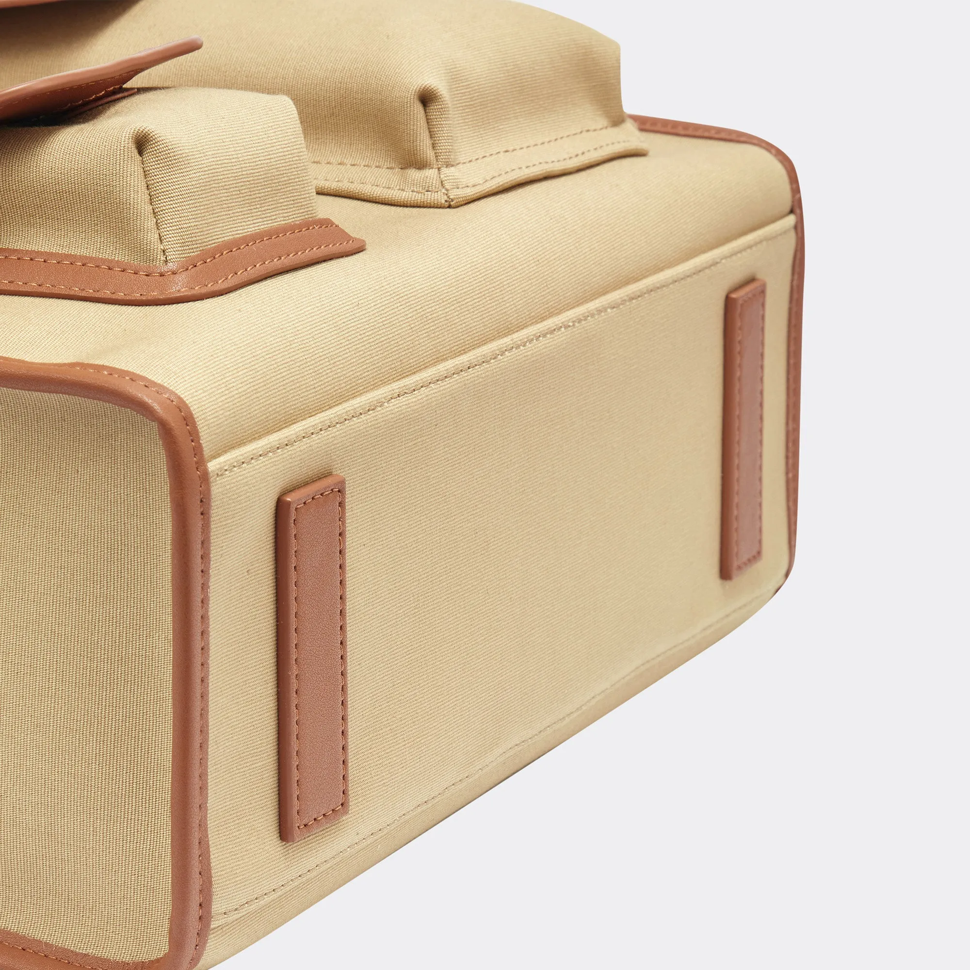 Gabriel Large Vertical Canvas Tote Bag  - Khaki