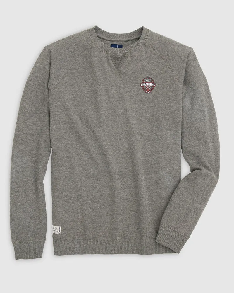 Georgia 2022 CFP National Champions Heathered Pamlico Fleece Sweatshirt- Grey