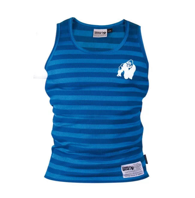 Gorilla Wear - Stripe Stretch Tank Top - Blue