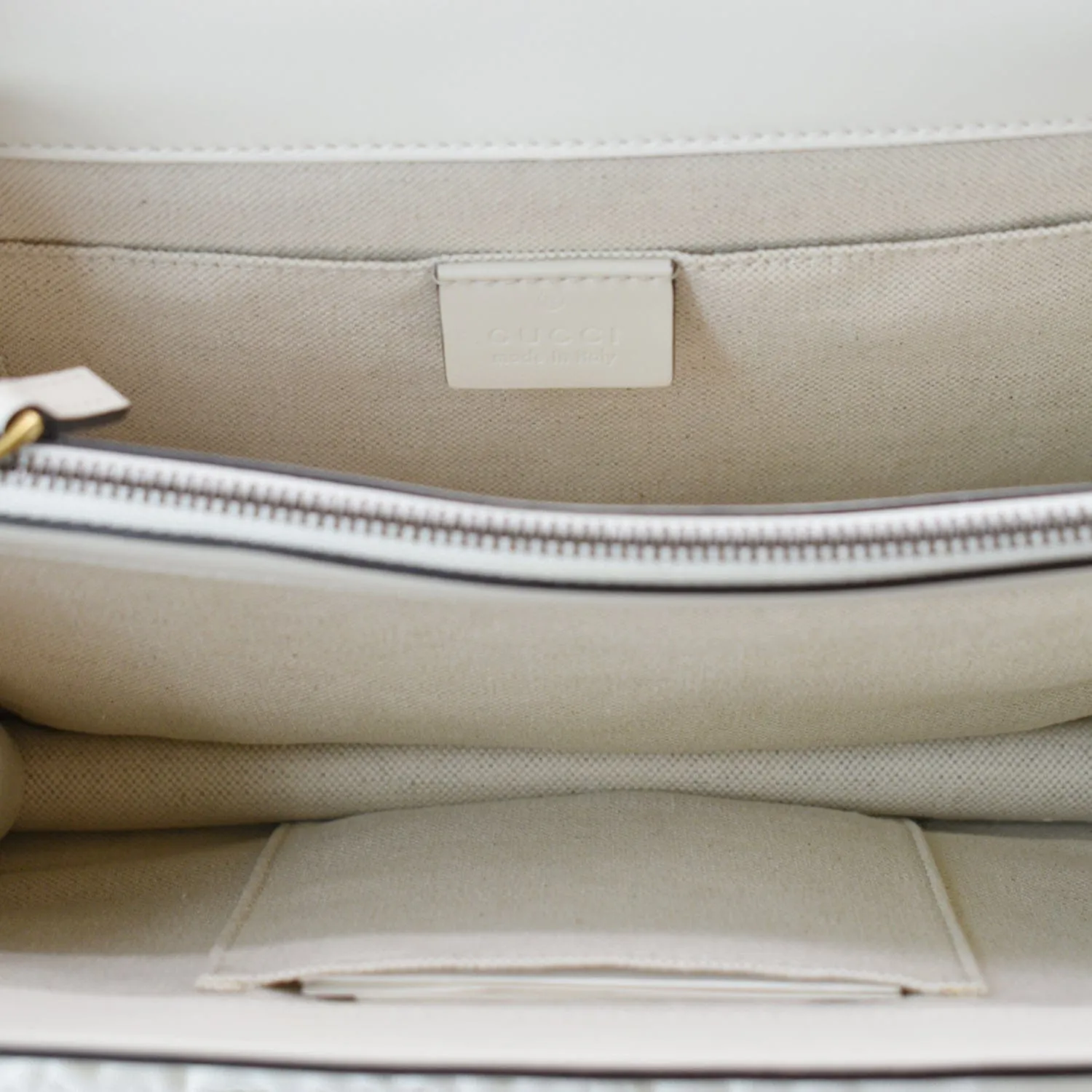 GUCCI Dionysus Bamboo Medium Leather Top Handle Shoulder Bag White - 10% Off