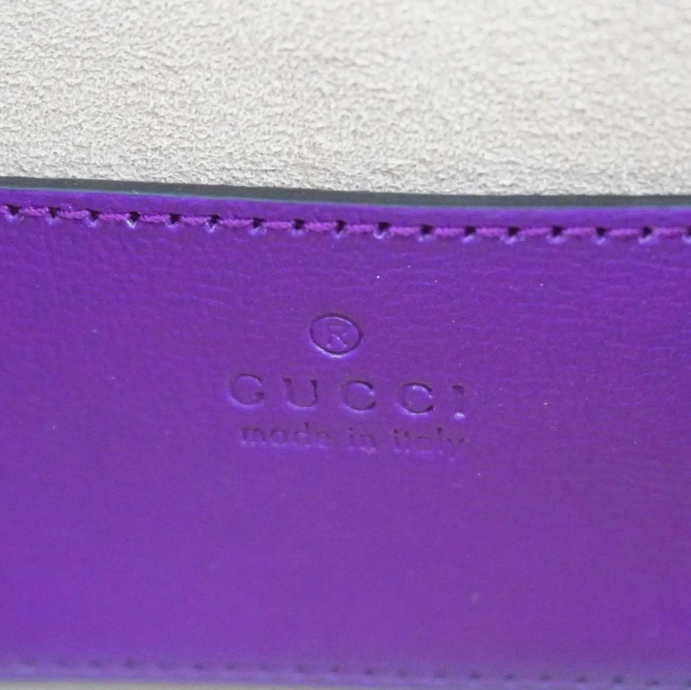 GUCCI Horsebit 1955 mini Leather Shoulder Bag Purple 724713