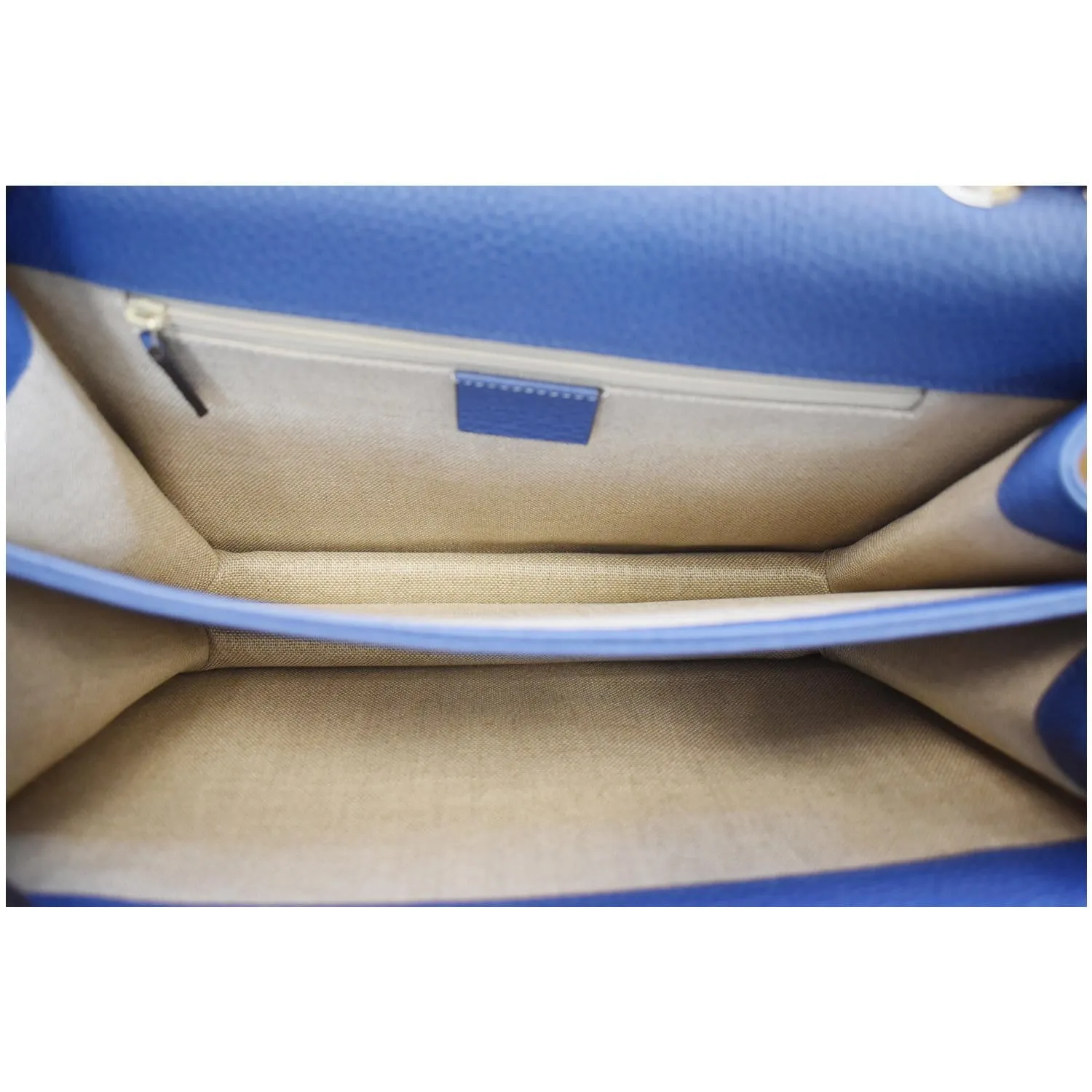 Gucci Interlocking GG Calfskin Leather Shoulder Bag Blue 510303