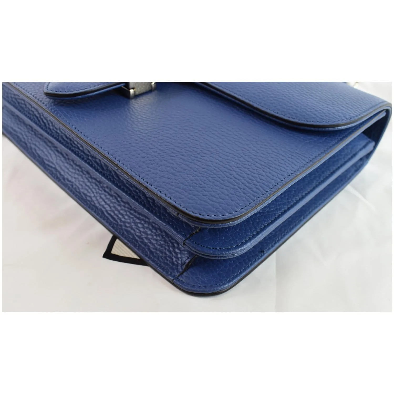 Gucci Interlocking GG Calfskin Leather Shoulder Bag Blue 510303