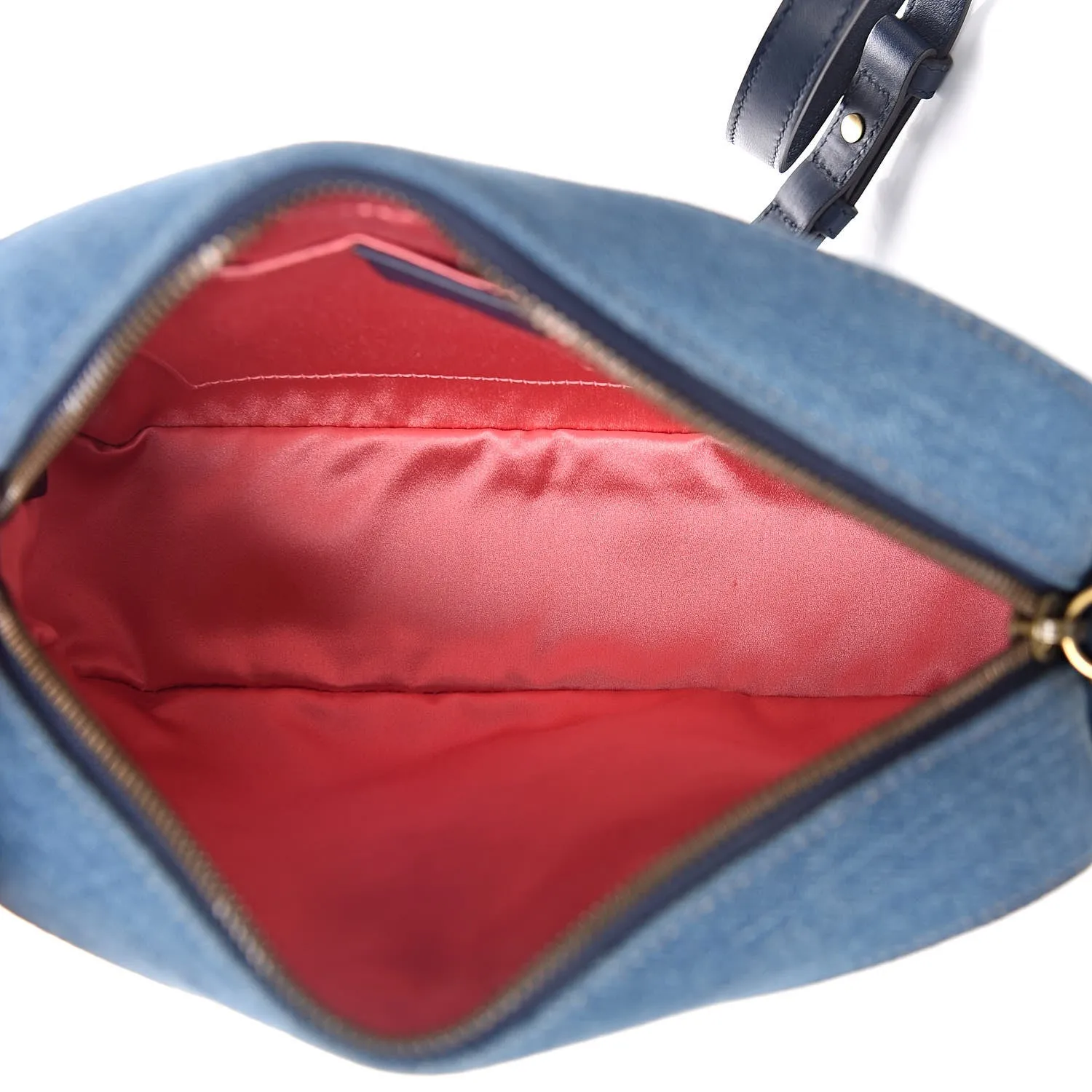 Gucci Matelassé GG Marmont Pearl Shoulder Bag in Denim