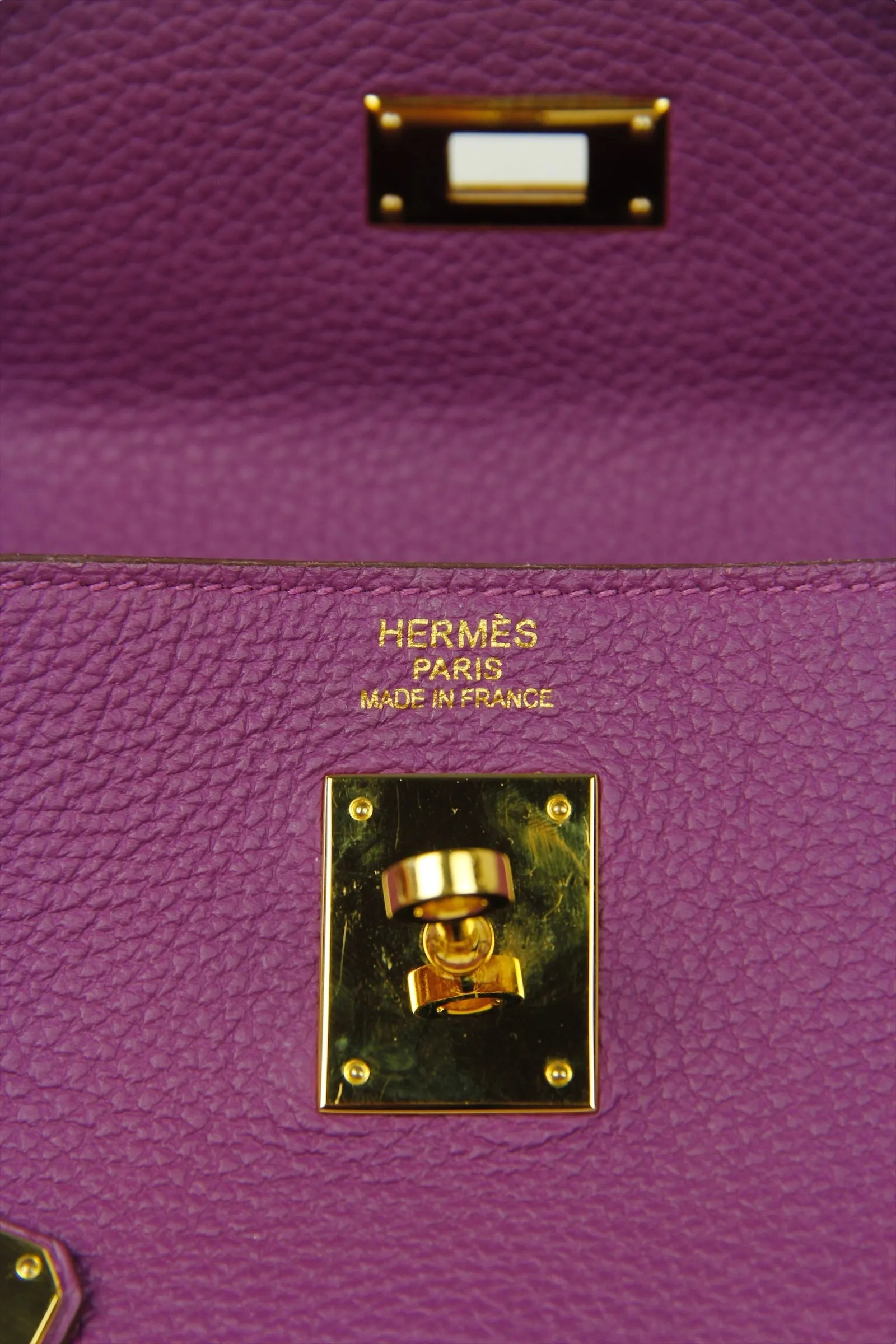 Hermes Anemone Togo Leather 35cm Kelly Bag GHW