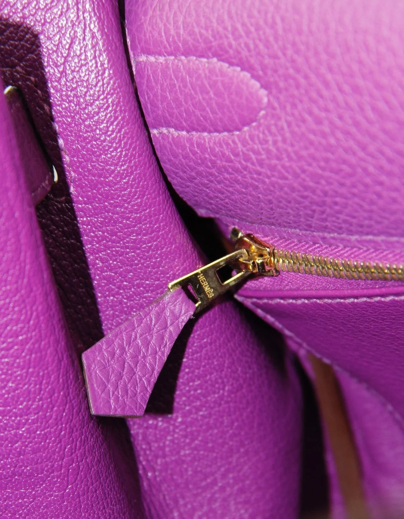 Hermes Anemone Togo Leather 35cm Kelly Bag GHW