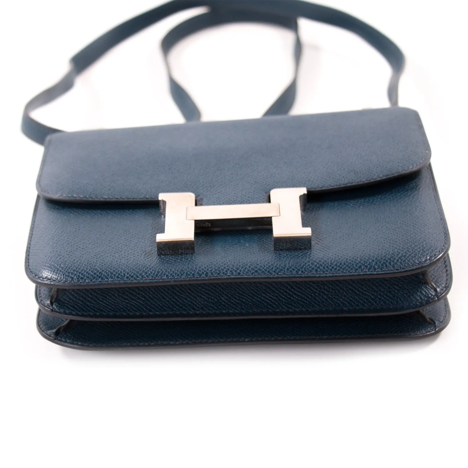 Hermès Mini Constance 18 Navy Blue Epsom