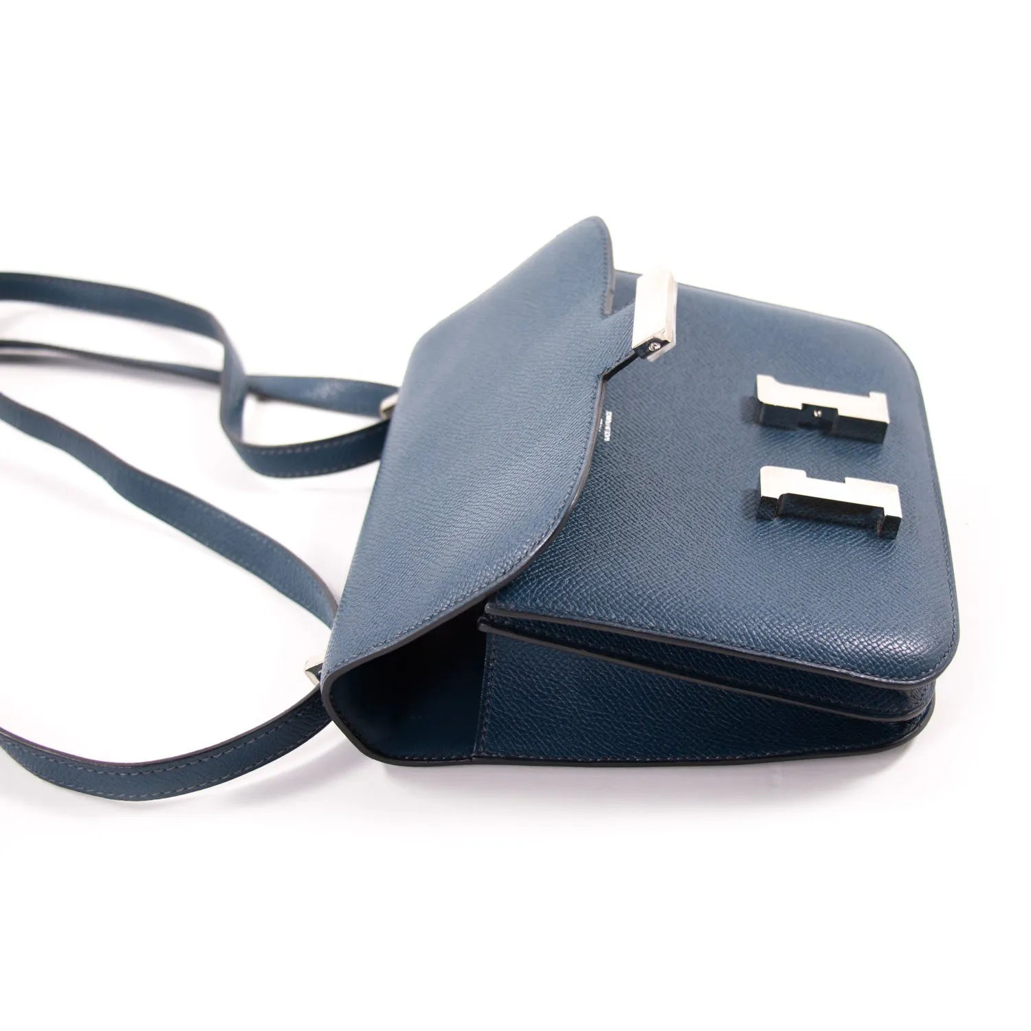 Hermès Mini Constance 18 Navy Blue Epsom