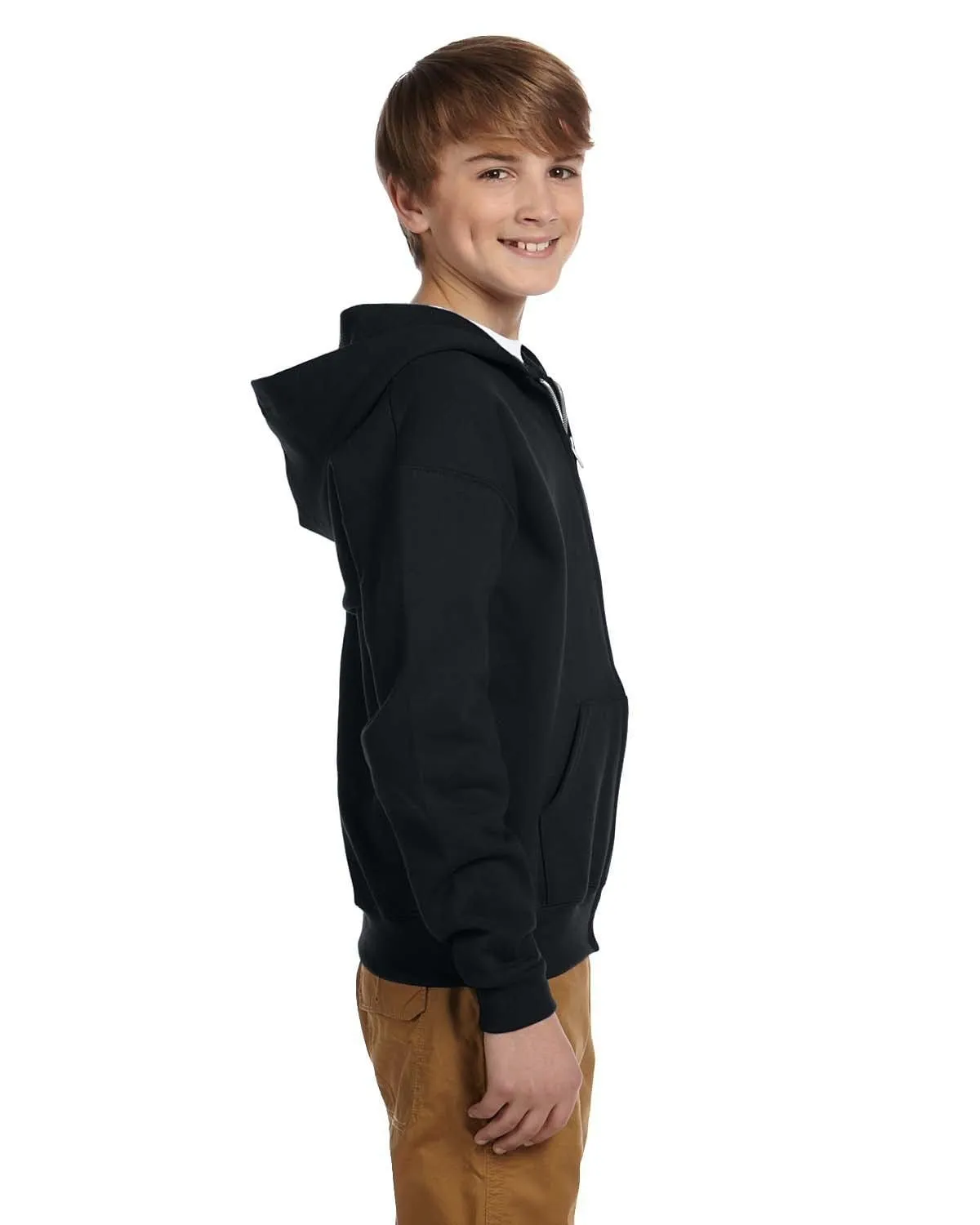 Jerzees Youth Full-Zip Hooded Sweatshirt