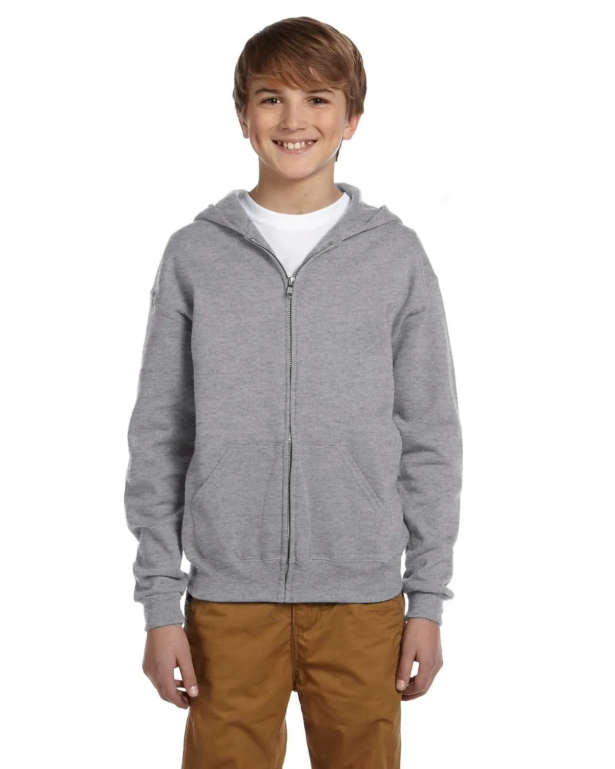 Jerzees Youth Full-Zip Hooded Sweatshirt