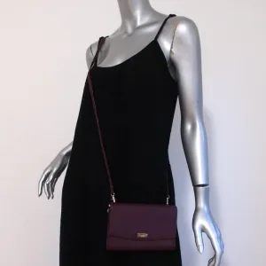 Kate Spade Laurel Way Winni Crossbody Bag Deep Plum Leather Clutch Wallet NEW