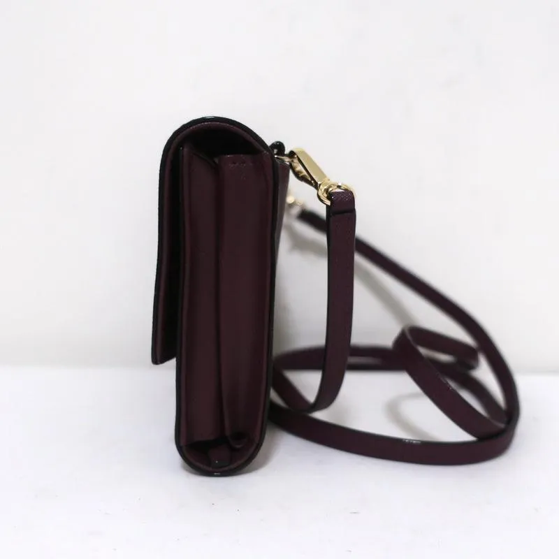 Kate Spade Laurel Way Winni Crossbody Bag Deep Plum Leather Clutch Wallet NEW