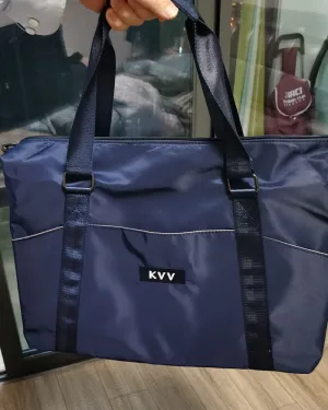 KVV Travelling Bags, Water Repellency Travel Duffle Bag Foldable for Men Women, Navy blue
