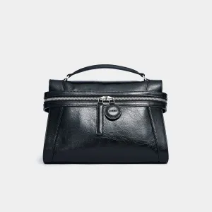 Large Oil Wax Skin Garden Bag - Black
