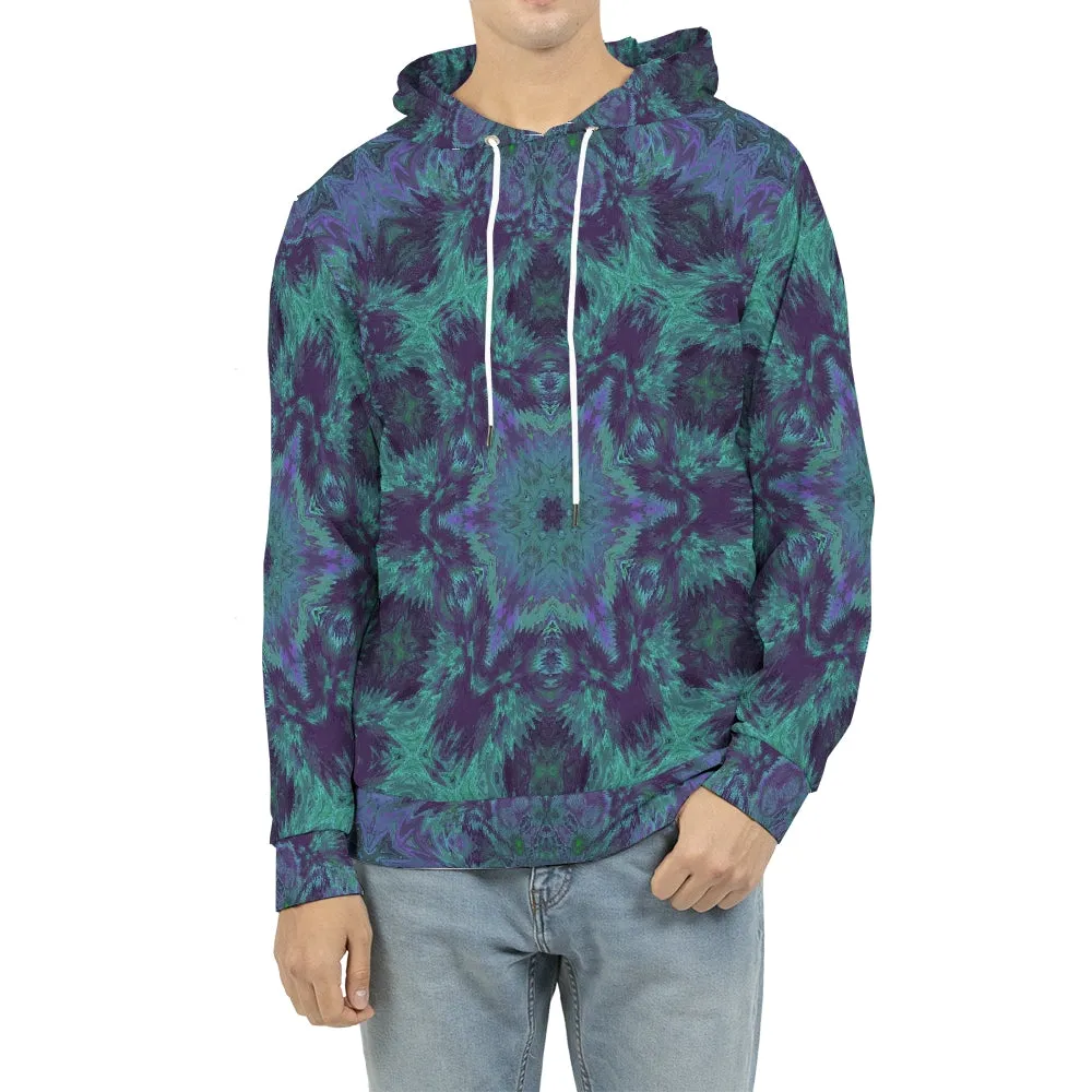 Light Green & Purple Men's Hoodie