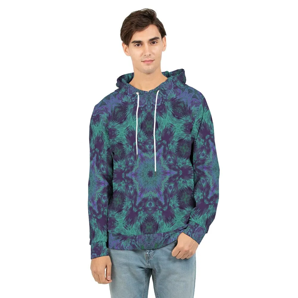 Light Green & Purple Men's Hoodie