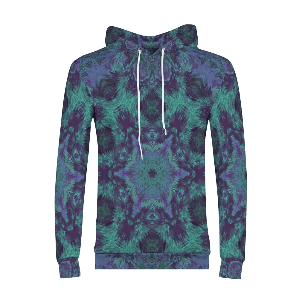 Light Green & Purple Men's Hoodie