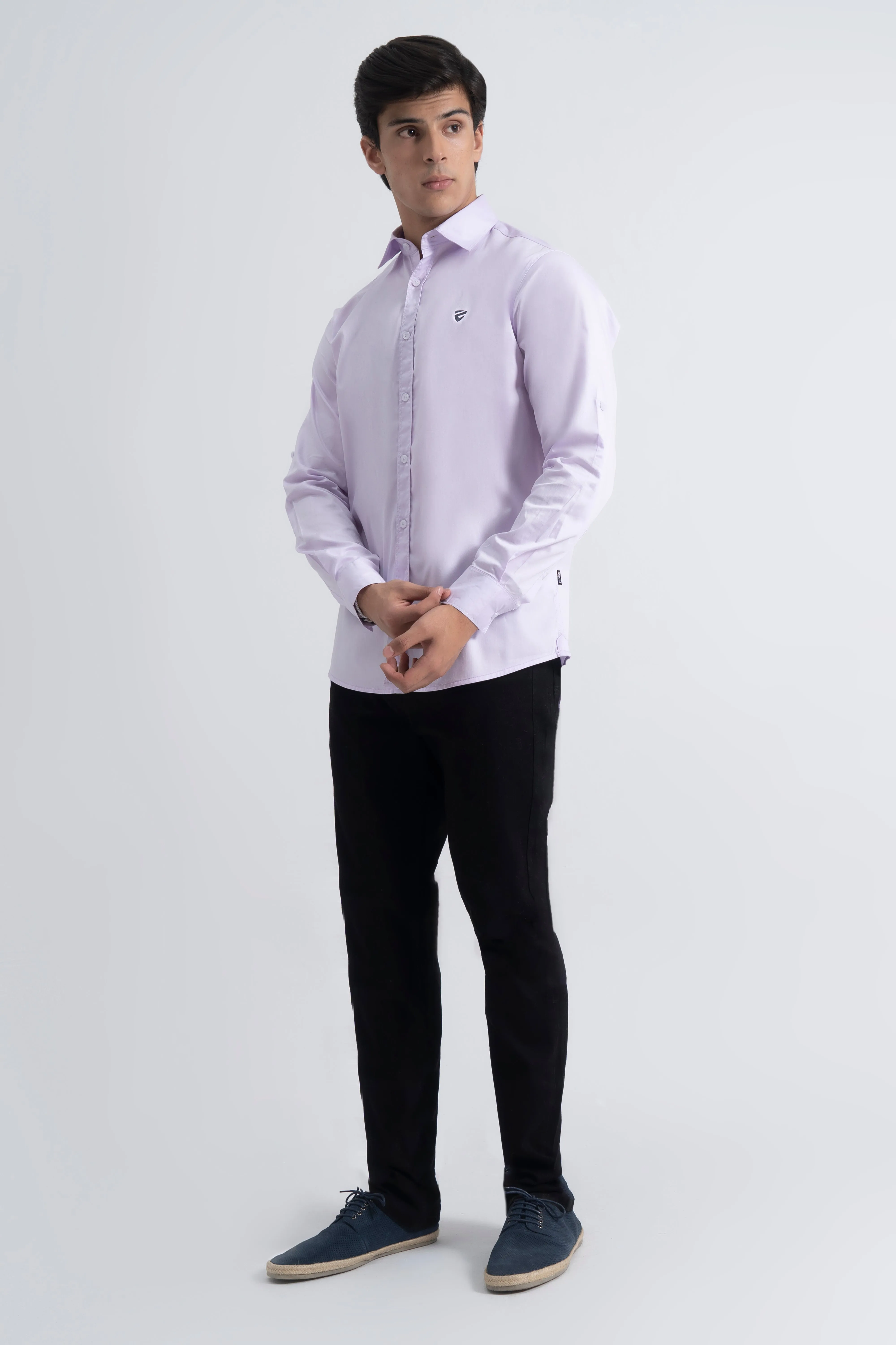 Light Purple Cotton Twill Shirt