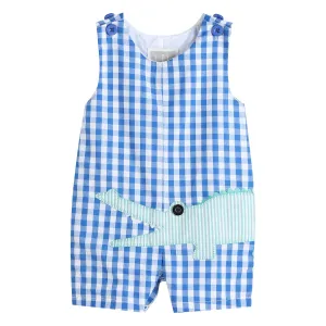 Lil Cactus Royal Blue Alligator Shortall