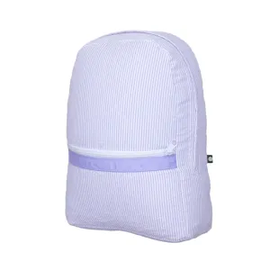 Lilac Seersucker Backpack