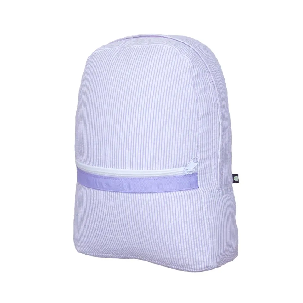 Lilac Seersucker Backpack