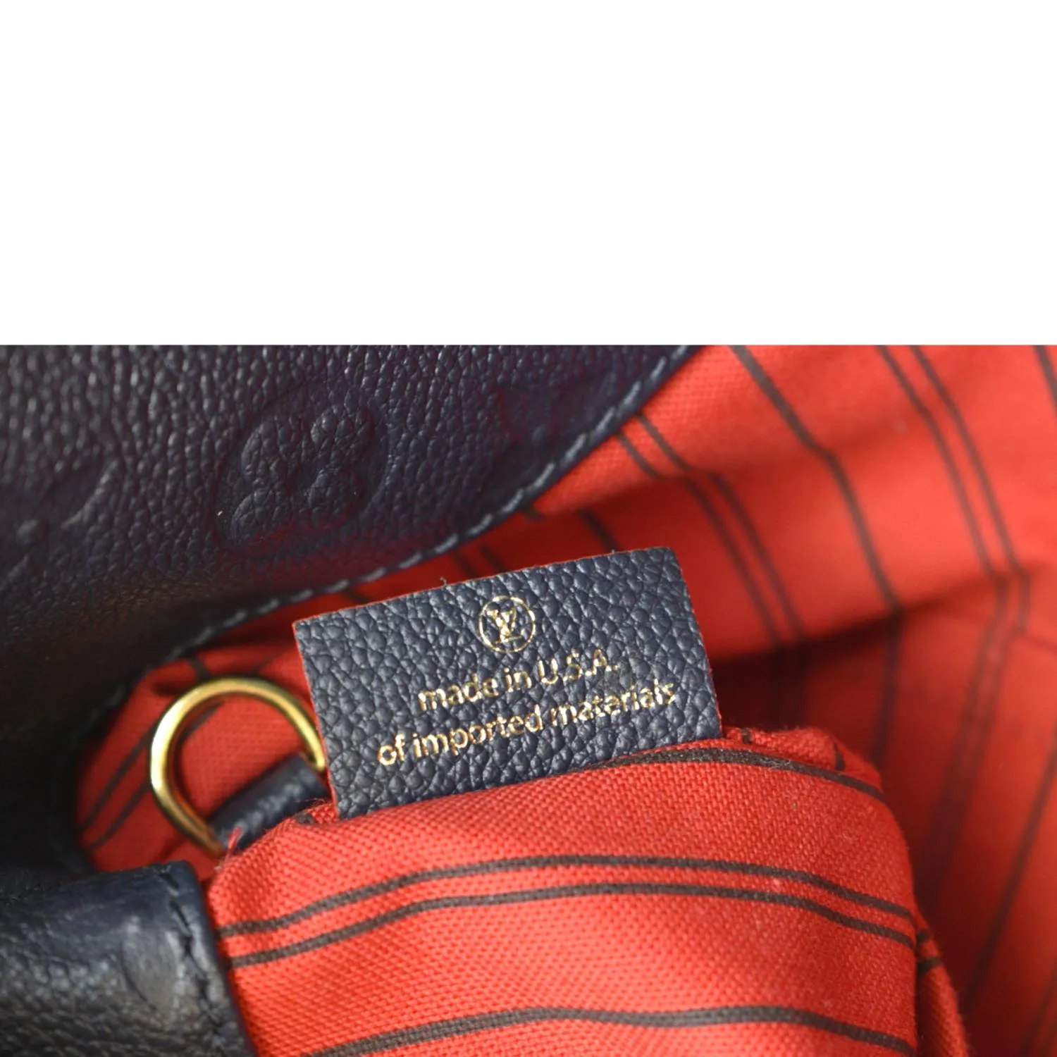 LOUIS VUITTON Artsy MM Empreinte Leather Shoulder Bag Navy Blue