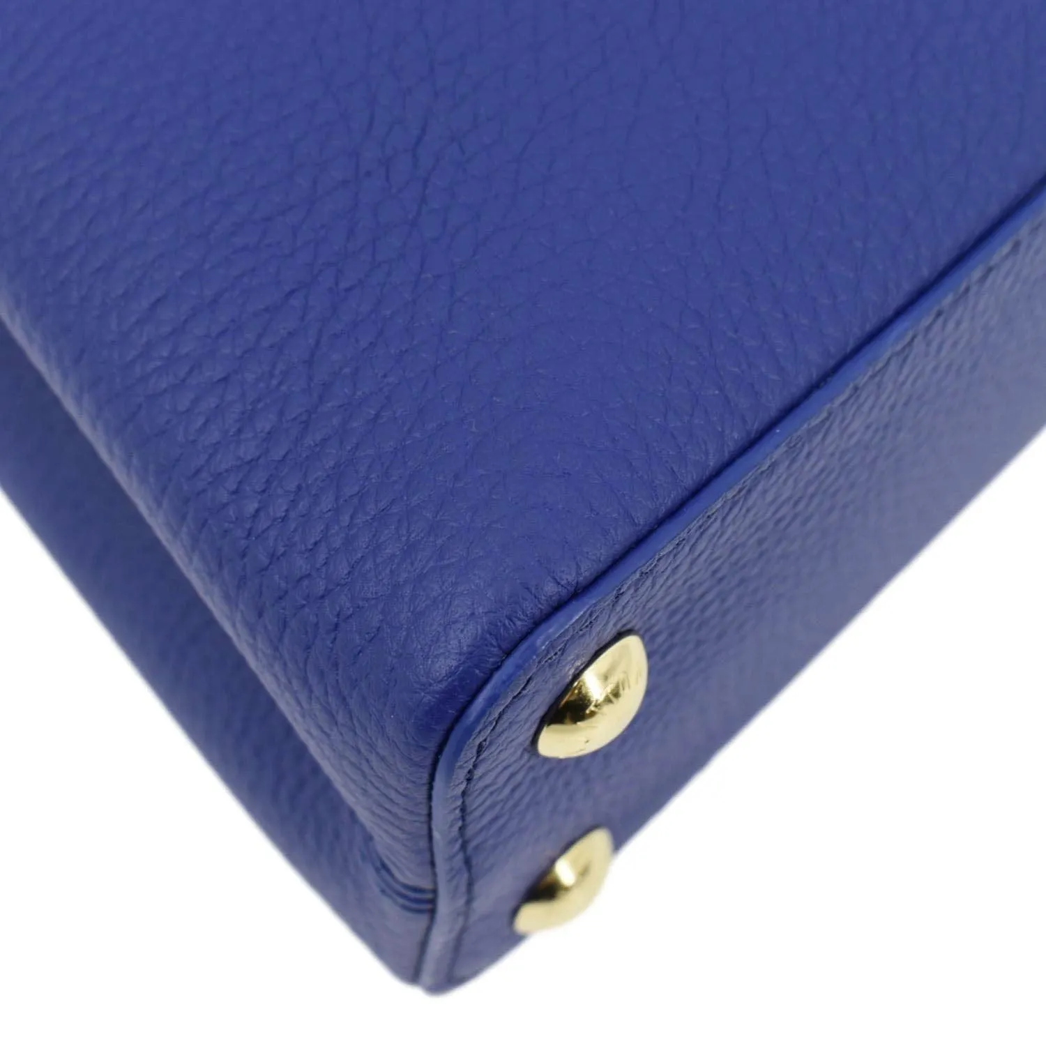 LOUIS VUITTON Capucines Taurillon Leather Shoulder Bag Blue