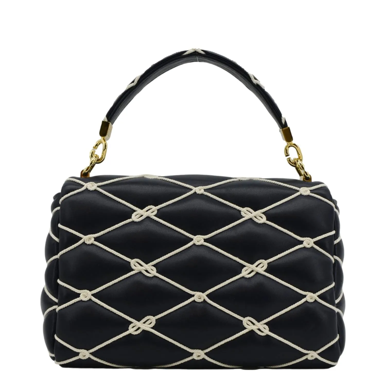 LOUIS VUITTON GO-14 MM Malletage Leather Shoulder Bag Navy Blue