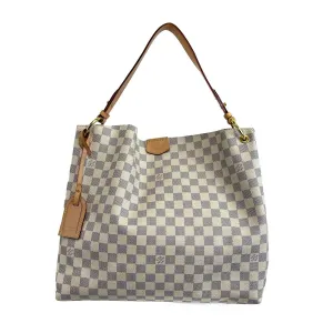 Louis Vuitton - Graceful PM - White / Blue Damier Azur Shoulder Bag