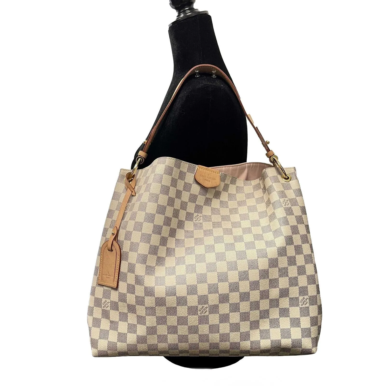 Louis Vuitton - Graceful PM - White / Blue Damier Azur Shoulder Bag