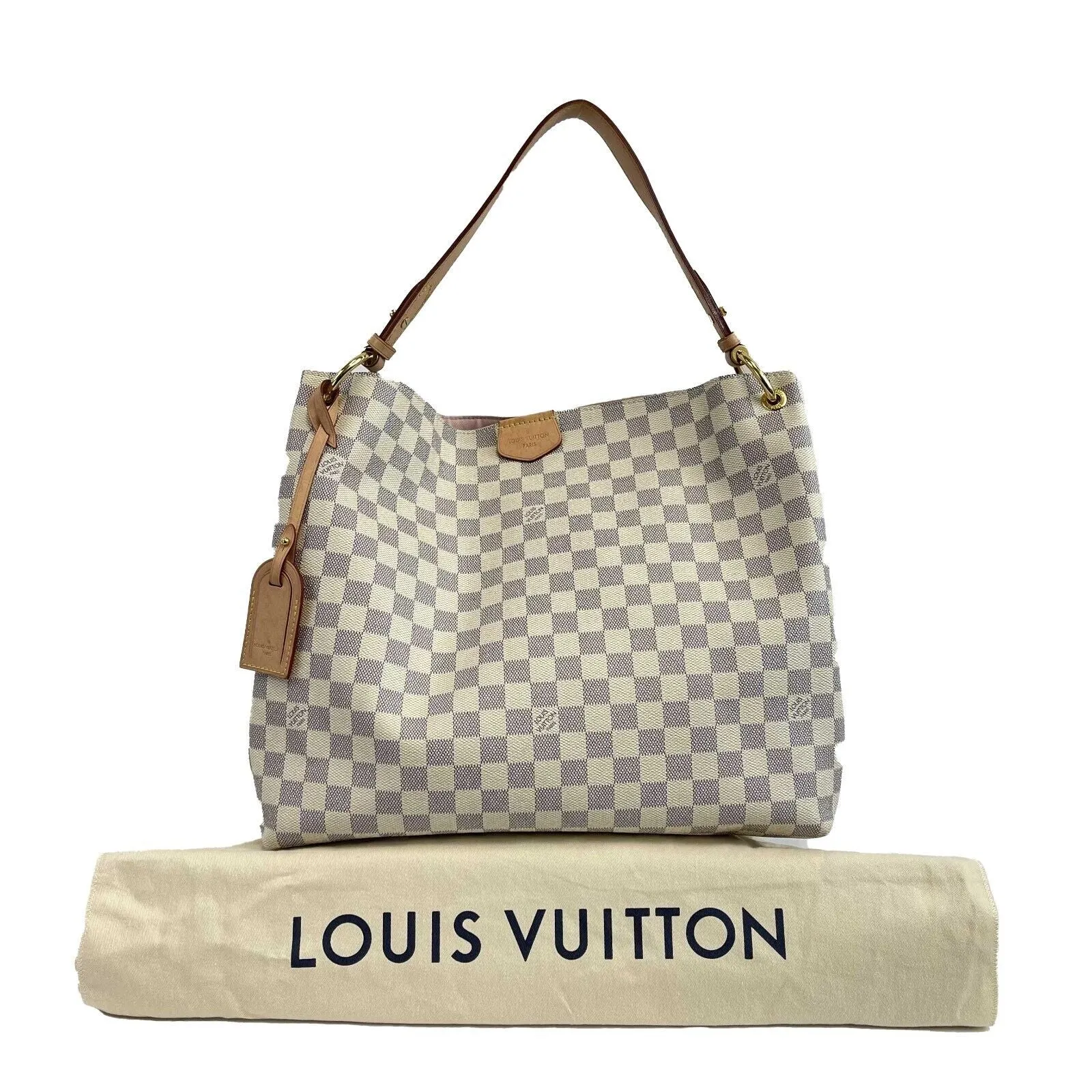 Louis Vuitton - Graceful PM - White / Blue Damier Azur Shoulder Bag