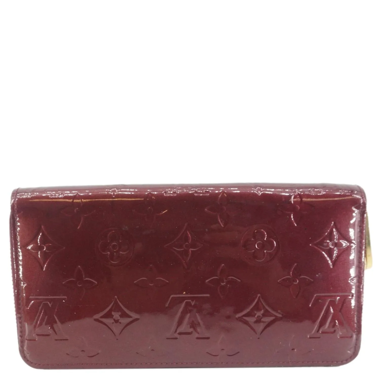 LOUIS VUITTON Monogram Vernis Zippy Wallet Amarante