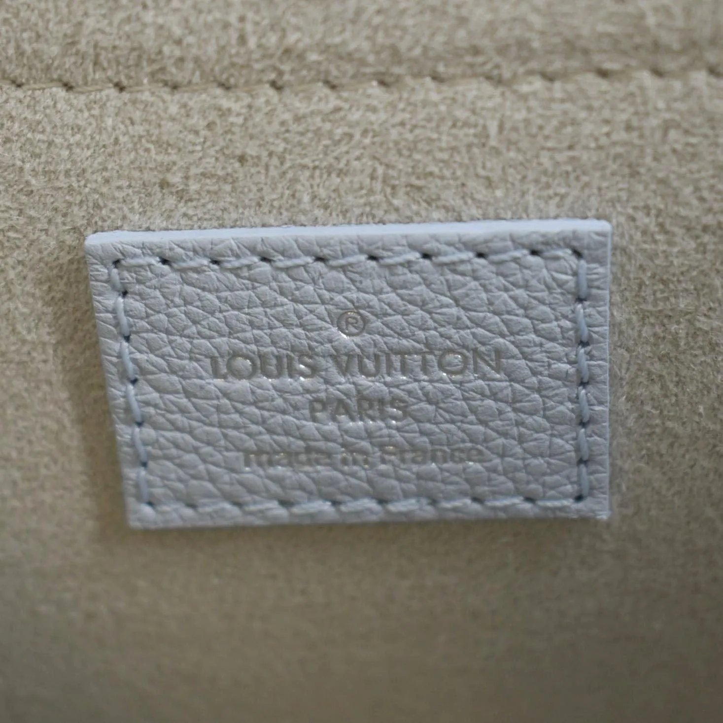LOUIS VUITTON Mylockme Calf Leather Chain Shoulder Bag Light Blue