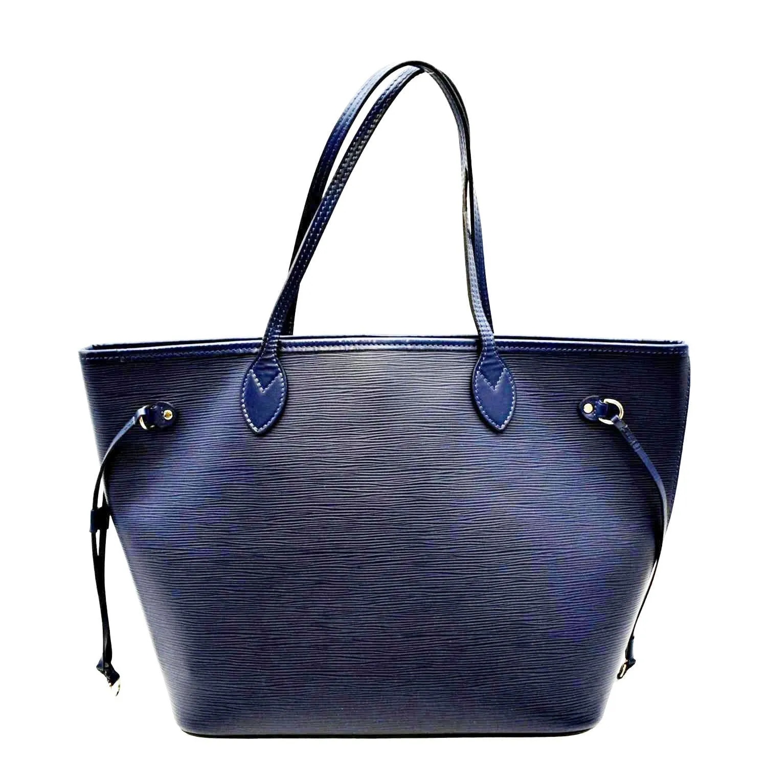 LOUIS VUITTON Neverfull MM Epi Leather Tote Shoulder Bag Blue