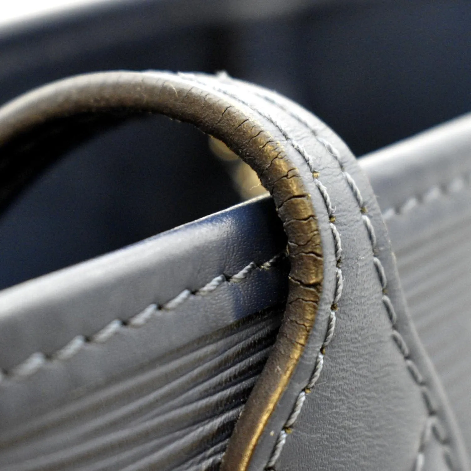 LOUIS VUITTON Neverfull MM Epi Leather Tote Shoulder Bag Blue