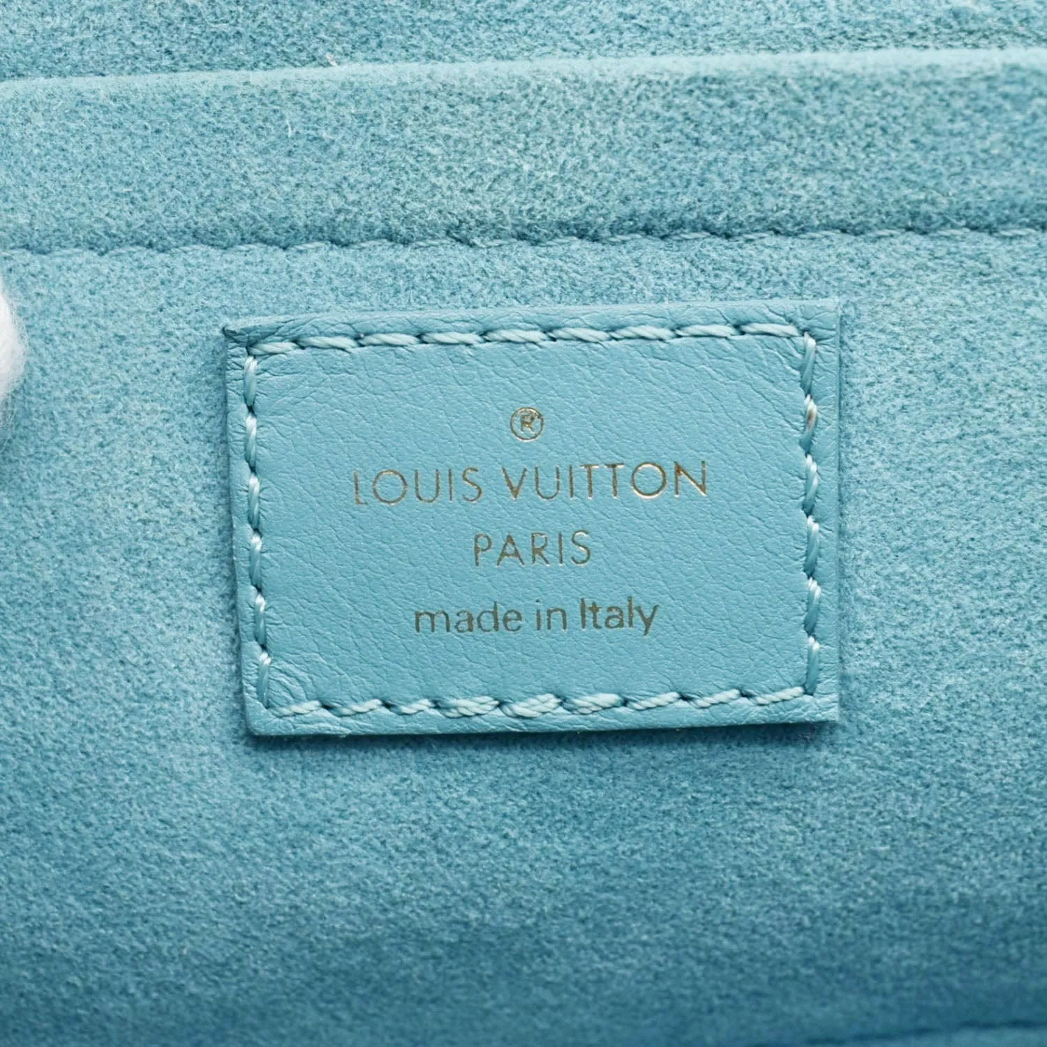 LOUIS VUITTON New Wave PM Leather Shoulder Bag Blue
