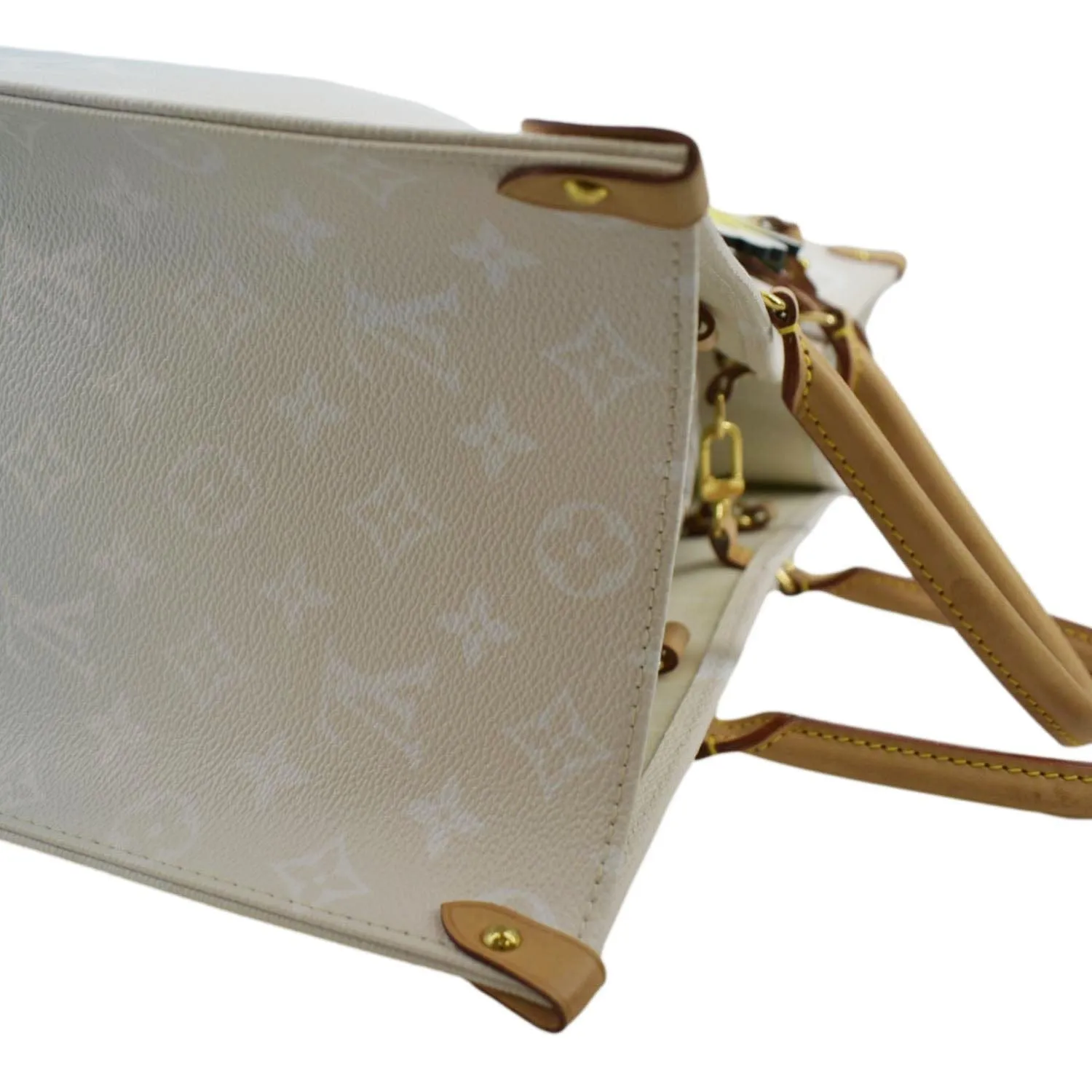 LOUIS VUITTON Pool Onthego GM Monogram Canvas Shoulder Bag Light Blue