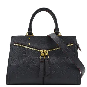 LOUIS VUITTON Sully PM Monogram Empreinte Leather Shoulder Bag Navy Blue