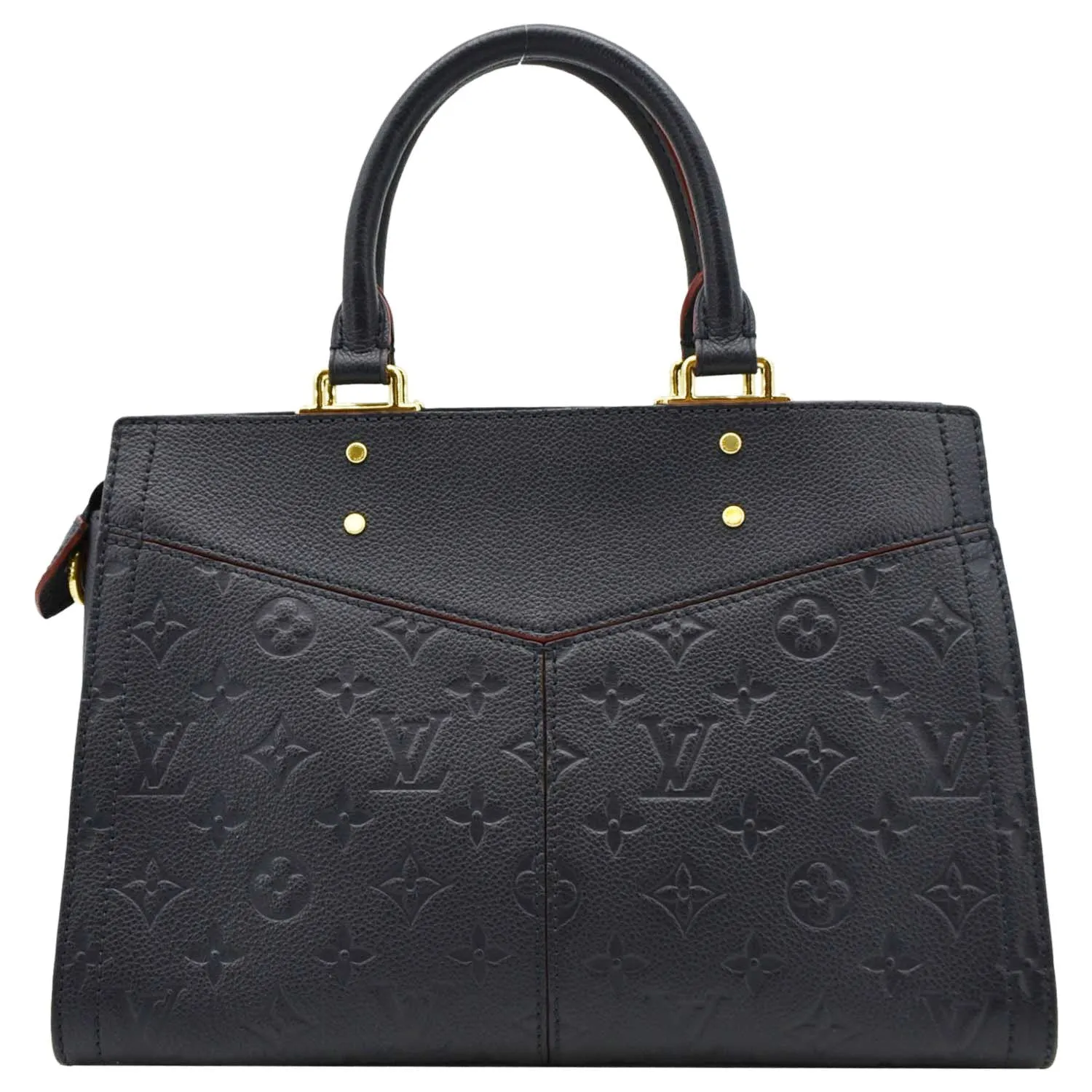 LOUIS VUITTON Sully PM Monogram Empreinte Leather Shoulder Bag Navy Blue