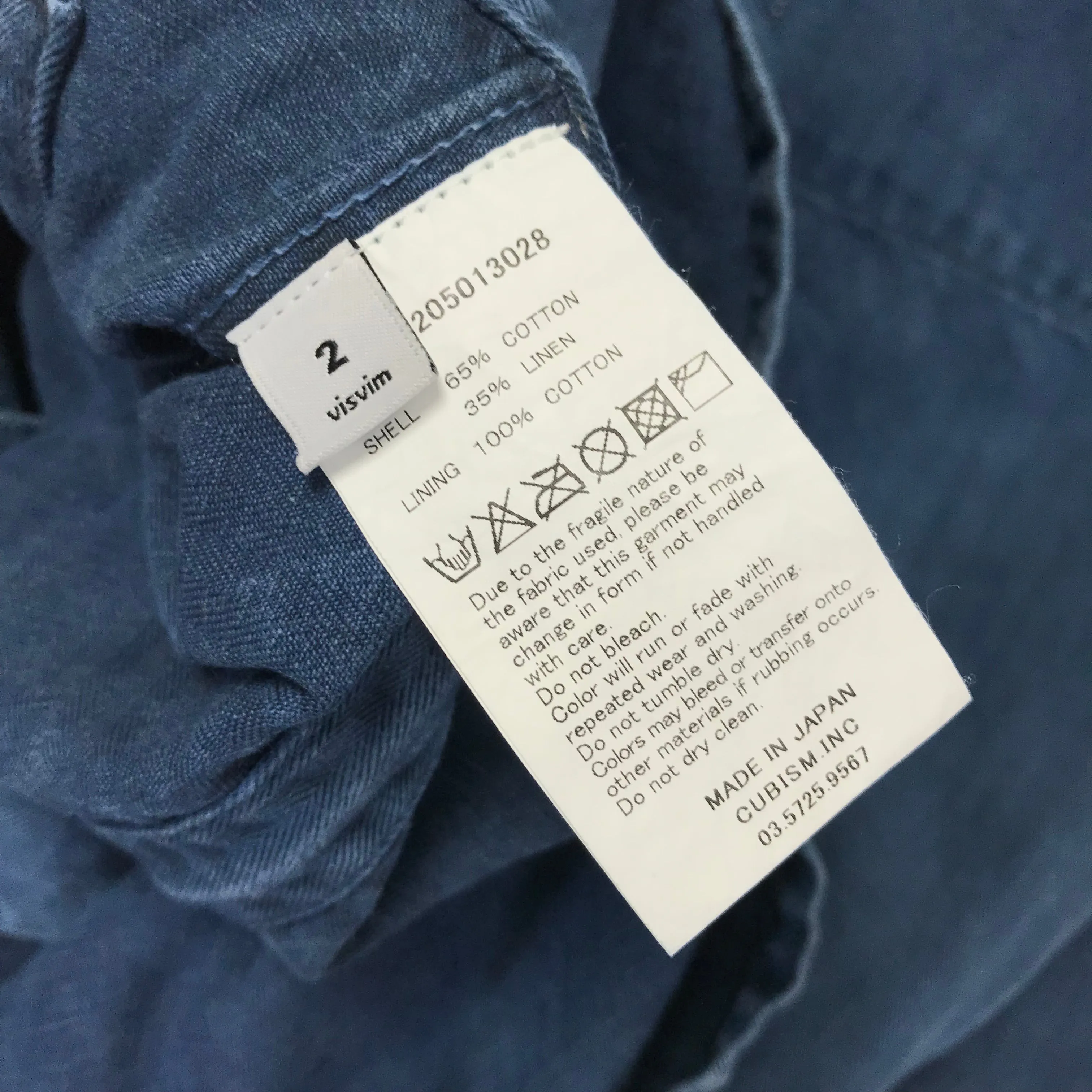 [M] Visvim Caf Combat Jacket N.D. Herringbone Indigo