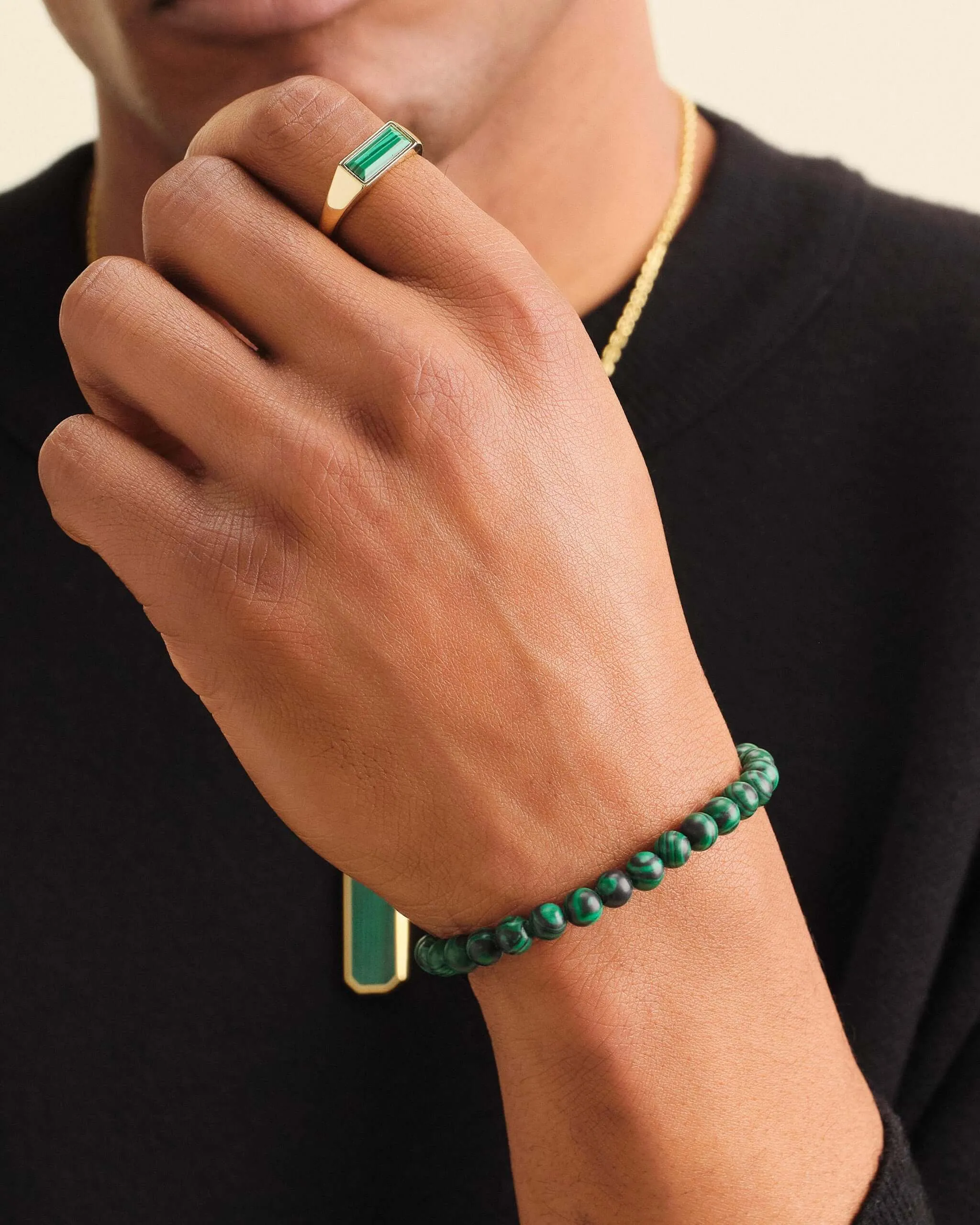 Malachite Beaded Bracelet