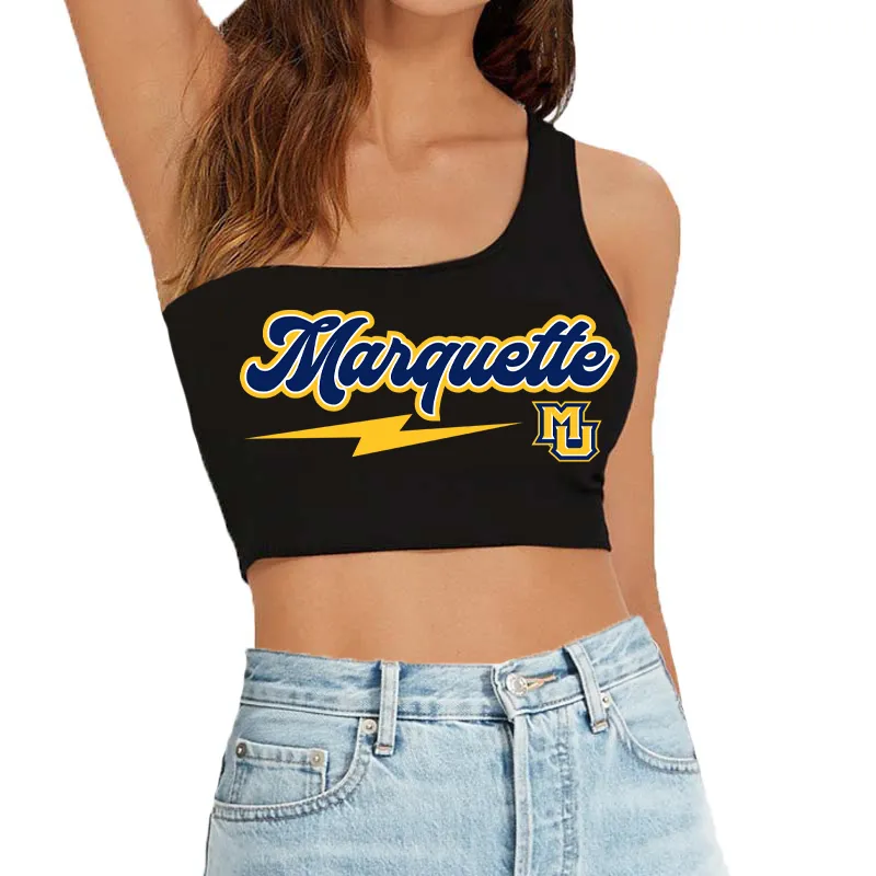 Marquette Lightning One Shoulder Top