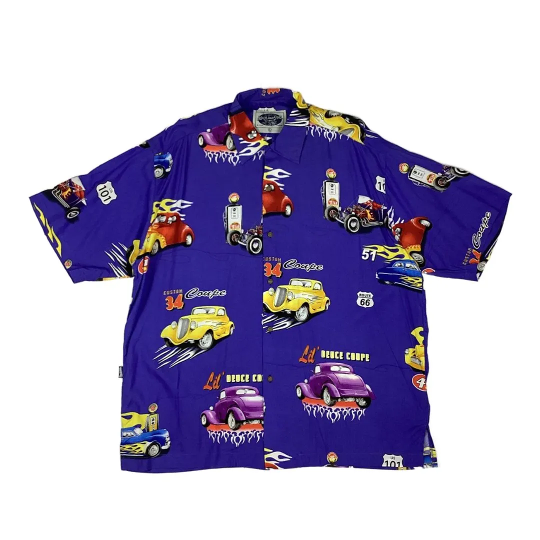 MAUI AND SONS POLO BUTTON DOWN SHORT SLEEVES - PURPLE PRP