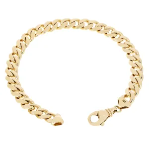 Men's 10k Yellow Gold Solid Miami Cuban Link Bracelet 8.5" 8mm 30.6 grams