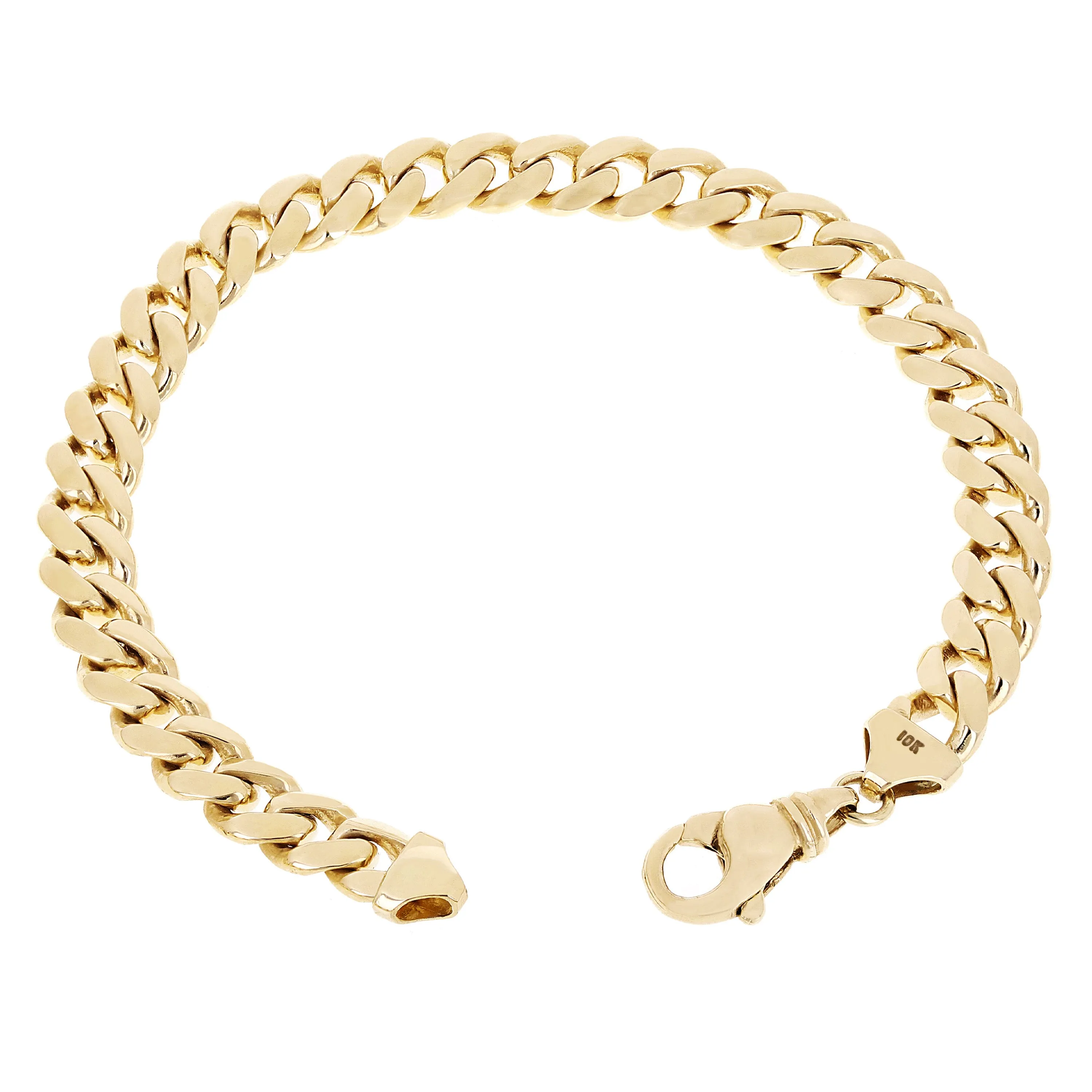 Men's 10k Yellow Gold Solid Miami Cuban Link Bracelet 8.5" 8mm 30.6 grams