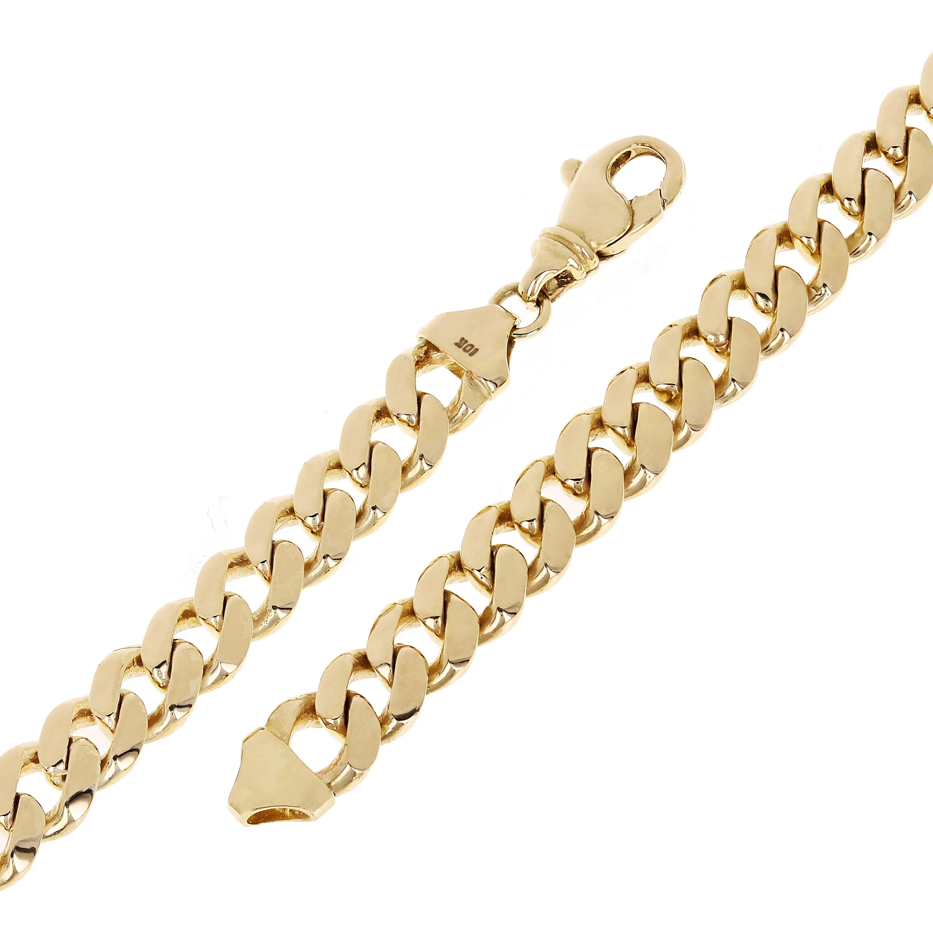 Men's 10k Yellow Gold Solid Miami Cuban Link Bracelet 8.5" 8mm 30.6 grams