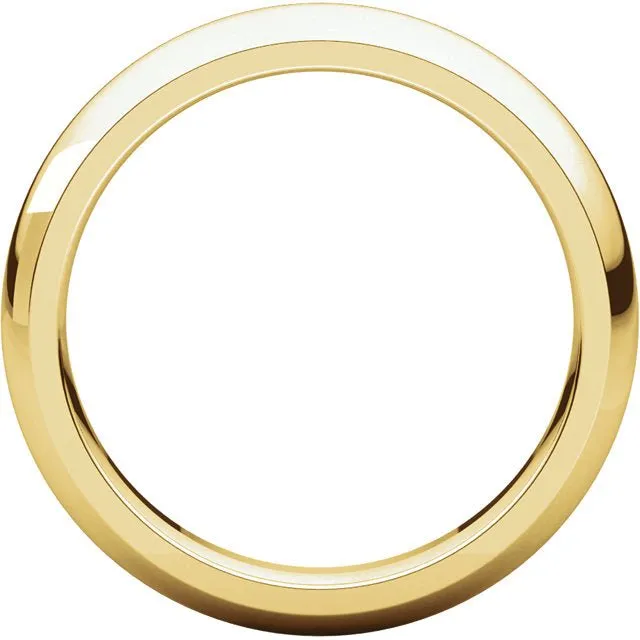 Men's 14k Yellow Gold 4mm Half Round Groom Wedding Band Ring