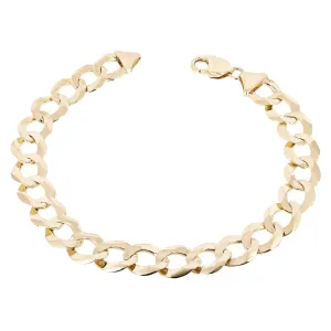 Men's 14k Yellow Gold Solid Cuban Link Chain Bracelet 8.25" 11mm 23.1 grams